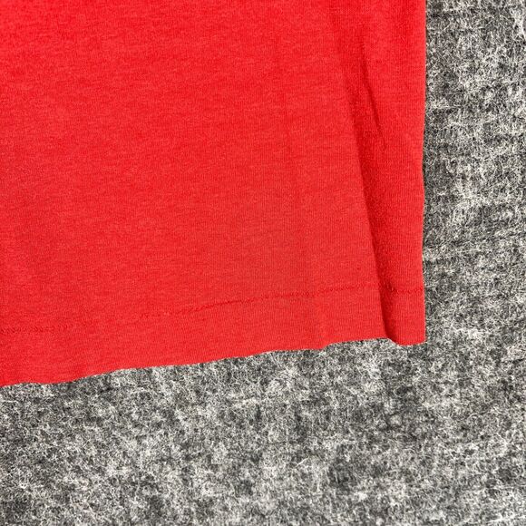Vintage Single Stitch Shirt Mens M Red 90s Macoupin Track Field Running Champs - Picture 5 of 8